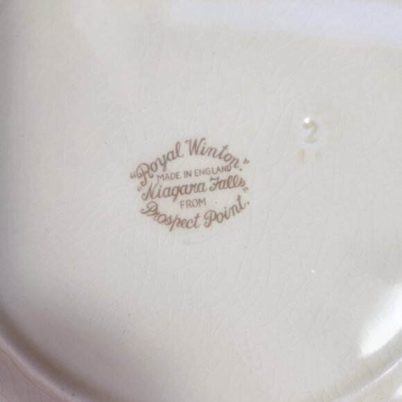 Royal Winton Niagara Falls Collectors Plate Made in England Vintage Souvenir - Picture 6 of 6